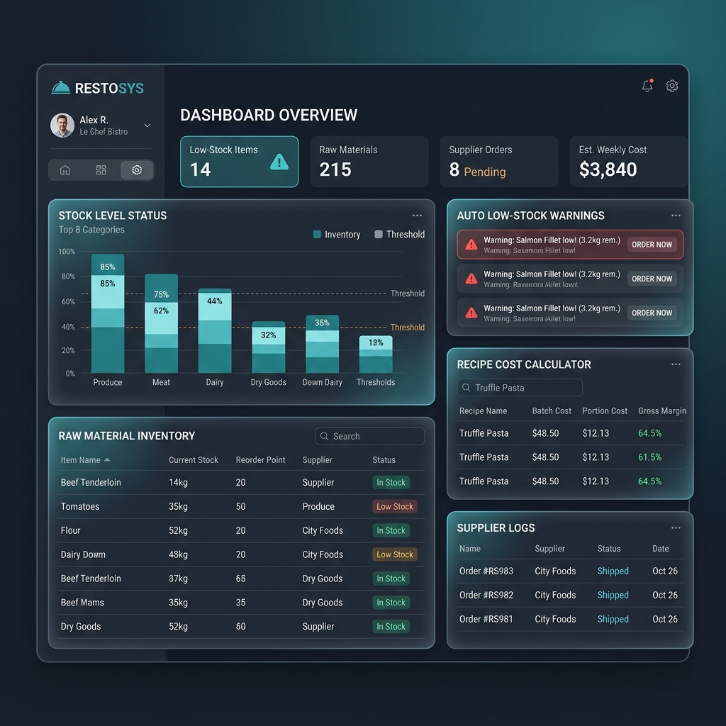 Xinobi Inventory Dashboard Mockup
